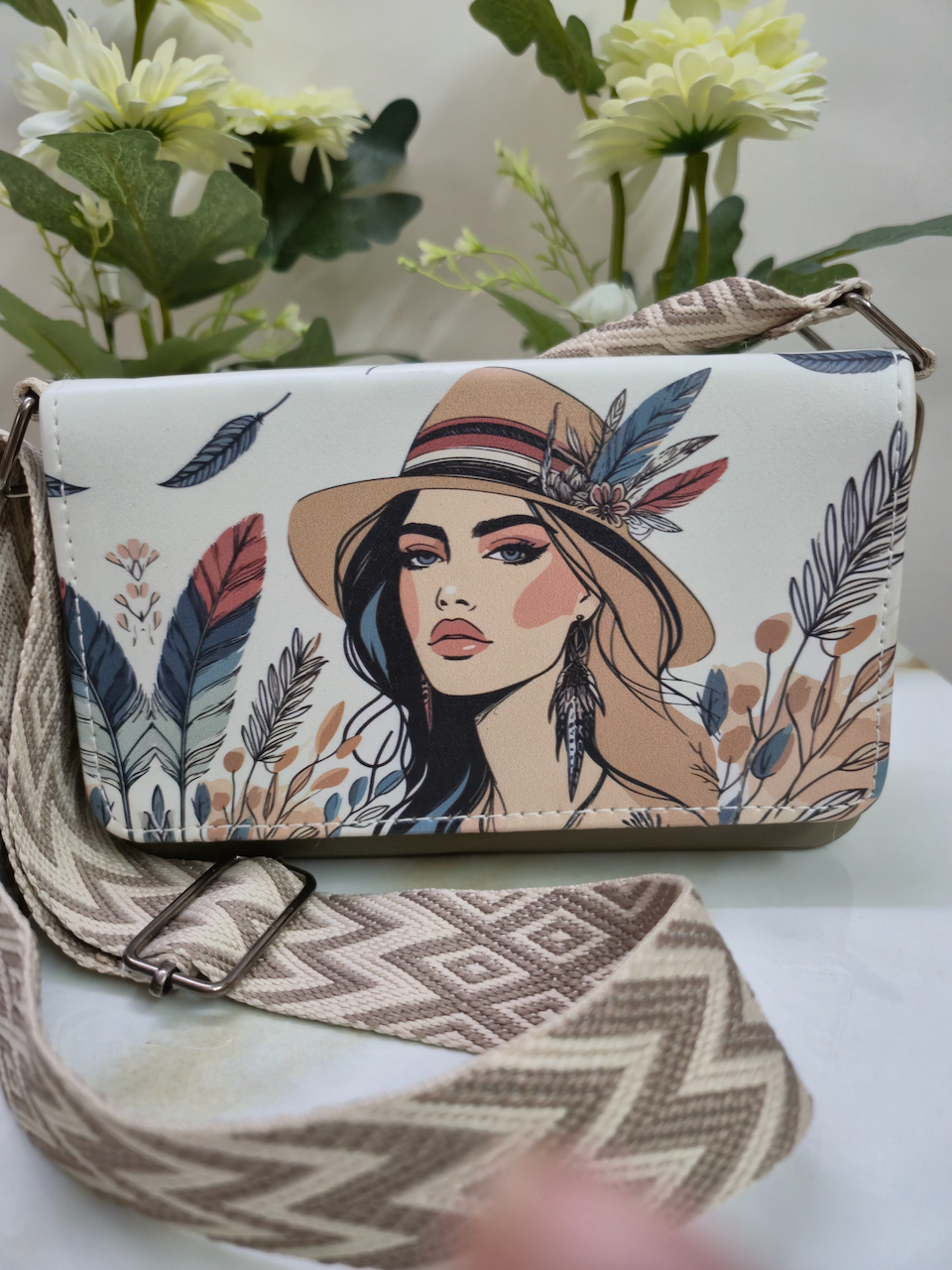 Women Portrait Printed Bag