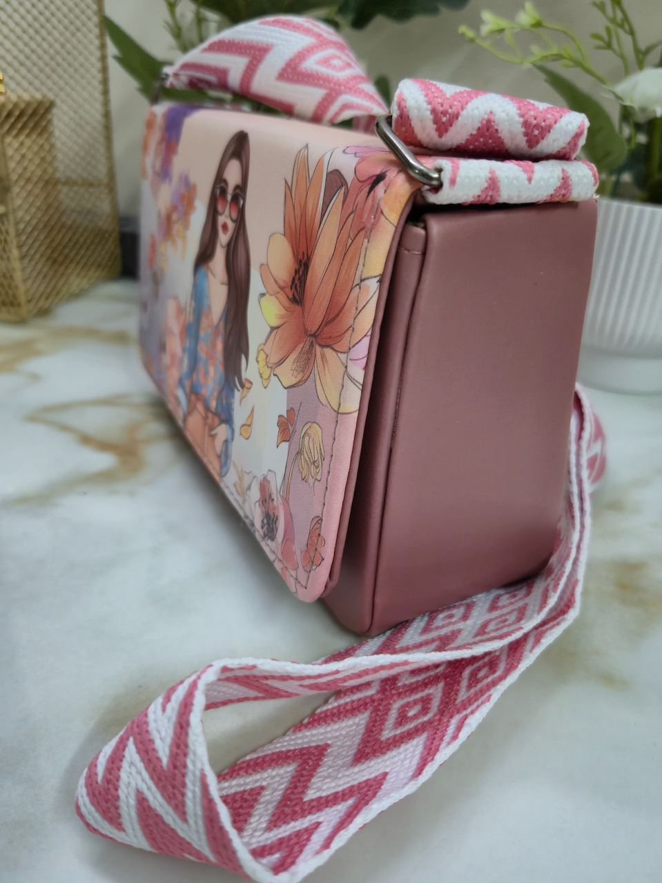 Women Portrait Printed Bag
